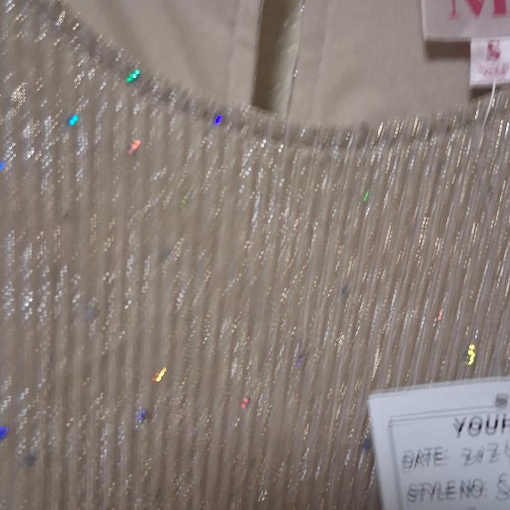 So Me Glittering Gold Beige Dress